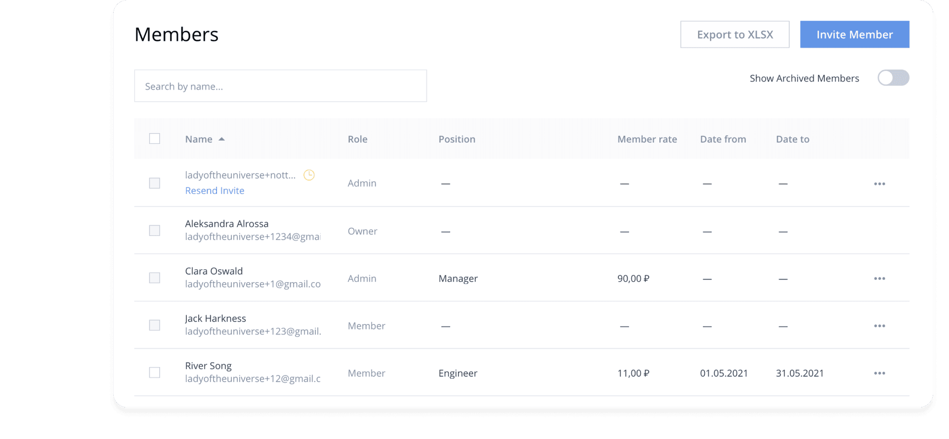 Time Tracking Platform screenshot